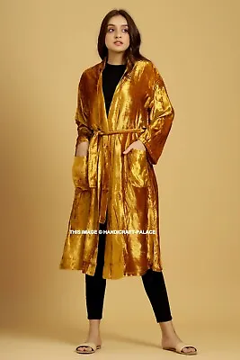 Luxury Velvet Robe Dressing Gown Bath Robe Lounge Wear Sexy Women Bedroom Wear • £59.99