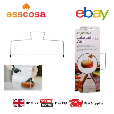 Adjustable Cake Cutting Wire - 33cm Wide - Precision Slicing For Perfect Layers • £6.35