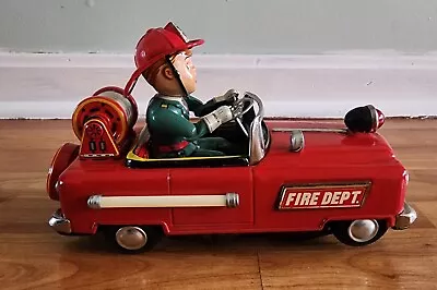 Vintage Nomura  Fire Department Car No.12  Battery Operated - For Repair • $33