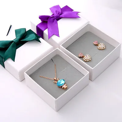 Jewellery White Gift Boxes For Necklace Earrings Bracelet Ring Bangle Pendant UK • £1.19