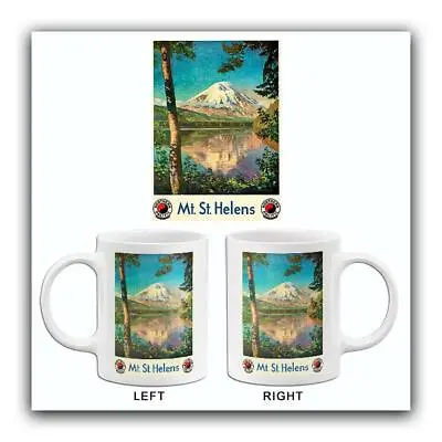 Mt. St. Helens - Northern Pacific Railway - 1924 - Travel Poster Mug • $16.99