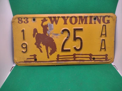$10 • Buy 1984 Wyoming License Plate Rodeo Horse Cowboy