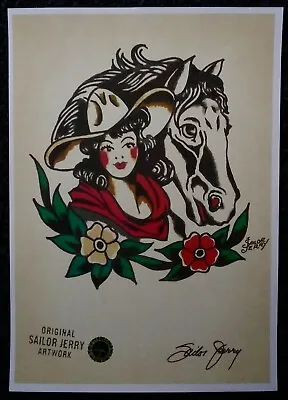 Vintage Sailor Jerry Tattoo Flash Print Size A4. Tattoo Machine  • £4.95