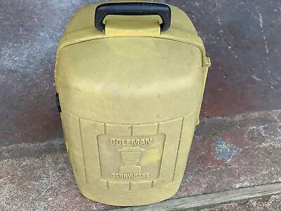Coleman Gold / Yellow Clamshell Lantern Carry Storage Hard Case Dated 1-77 • $35