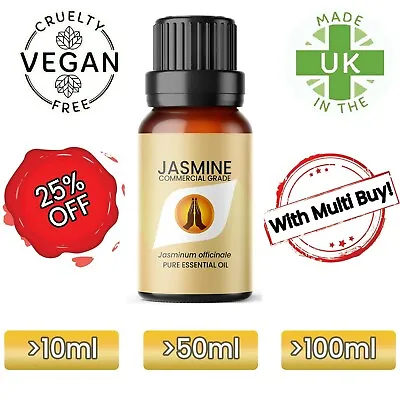 Jasmine Essential Oil | Pure Natural Aromatherapy Oil Vegan • £0.99