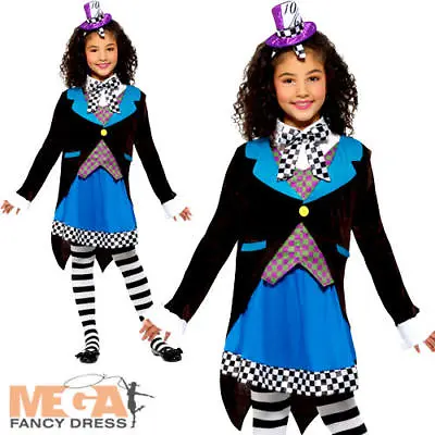 £9.99 • Buy Miss Mad Hatter Girls Fancy Dress World Book Day Character Kids Childs Costume