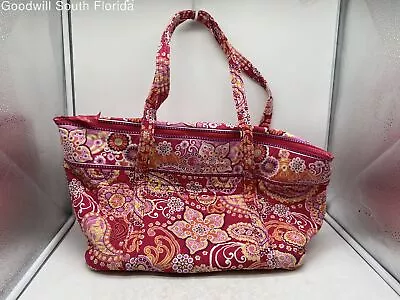 Vera Bradley Womens Little Betsy Multicolor Paisley Double Handle Tote Bag • $19.99