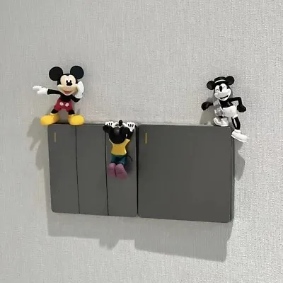 3× Mickey Mouse Figures Cup Switch Edge Cake Topper Ornament Doll House Toy 5cm • $6.30