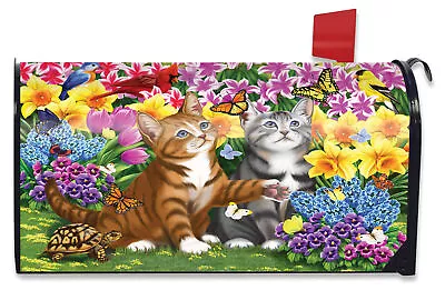 Garden Kittens Spring Magnetic Mailbox Cover Cats Standard Briarwood Lane • $17.97