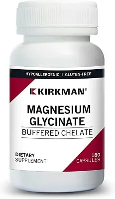Magnesium Glycinate Buffered Chelate - 180 Caps - Kirkman • £32.93