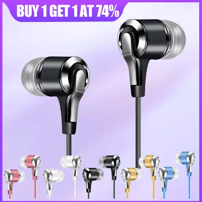 Earphones Wired Headphones In Ear High Definition Deep Bass 3.5mm AUX Jack UK~ • £2.99