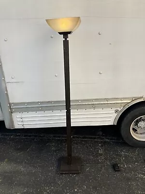 UTILITAIRE LINEN RH Restoration Hardware Metal + Glass Torchiere Floor Lamp • $150