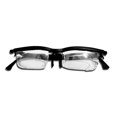 Dial Adjustable Glasses Variable Focus For Reading Distance Vision Eyeglasses • $14.87