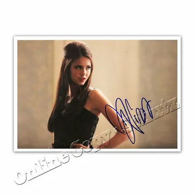 Nina Dobrev + Elena Gilbert / Katherine + Vampire Diaries + Autograph Photo (K5) • £4.51