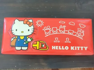 Vintage Sanrio 1976 Hello Kitty Magnetic Pencil Case Complete SET! RARE • $89