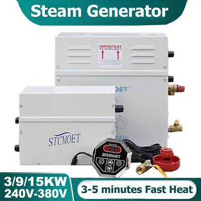 3/9/15KW Steam Generator 220V-380V Sauna Bath Steamer For Home Spa Shower • $207.73