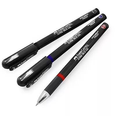 Faber-Castell Super True Gel Rollerball Pen - Document Proof - 3 Colours • £2.69