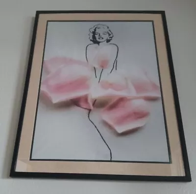 Marilyn Monroe Pink Flower Petal Dress Poster Print In Matt And Black Frame • $158.80