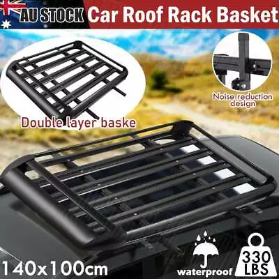 Aluminium Alloy Car Roof Rack Basket Luggage Cargo Carrier Storage Holder 330lbs • $58.99