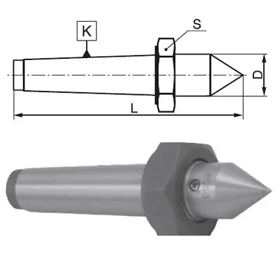 Bison MT#4 Full Point Solid Dead Lathe Center W/Draw Off Nut - .0001  TIR • $120