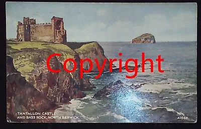 Postcard - Edinburgh Tantallon Castle And Bass Rock • £1