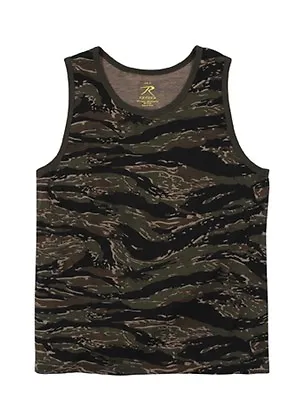 Tiger Stripe Camo Tank Top Muscle Shirt PT Hunting US Army USAF Navy SEAL's Vet • $11.99
