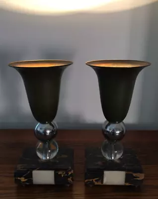 Pair Vintage Art Deco MCM Tabletop Lamps • $375