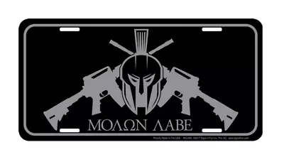 Tactical Molon Labe Aluminum Metal Novelty Car License Plate Sign Tag • $9.99