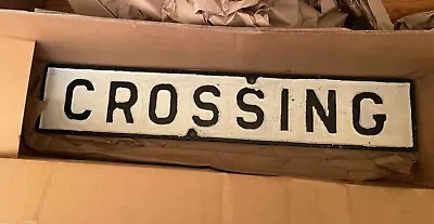 Vintage American Railroad Sign Train Crossing Railroadiana Local Pick Up Only • $450