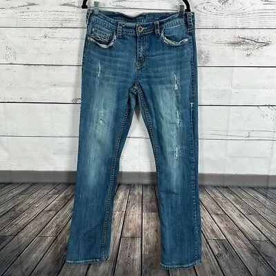 Cowgirl Tuff Jeans Womens 30 Blue Ride Fearless Bootcut Long Western Rodeo • $29.99