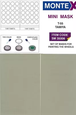 Montex 1/35 T-55 TANK WHEEL PAINT MASK Tamiya • $5.99