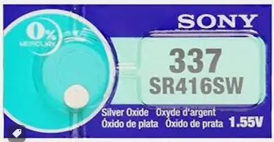 Sony SR416SW LR416 SB-A5 337 V337 D337 1.55V Silver Oxide Watch Battery • $4.99