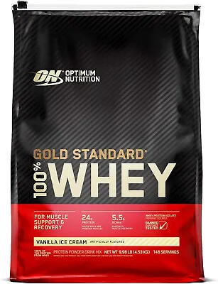 Optimum Nutrition Gold Standard 100% Whey Protein Powder 10LBVanilla Ice Cream • $159