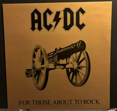 LP RECORD 1981 AC/DC -OZ Release FOR THOSE ABOUT TO ROCK -  APLP-053 APLP 053-A  • $69.99