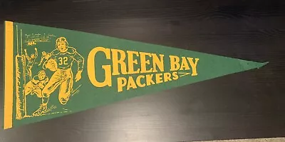 Rare Vintage 1950's Green Bay Packers NFL Football 28.5  Full Size Pennant • $475