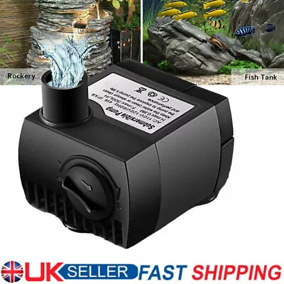 Electric Water Feature Pump Small Fountain For Outdoor Garden Fish Pond UK Plug • £7.89