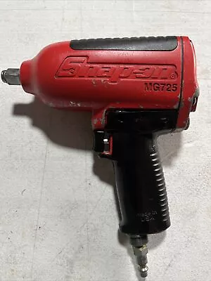 Snap On 1/2  Drive Heavy-Duty Air Impact Wrench (Red) MG725A • $224.95