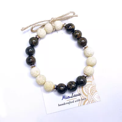 $22 • Buy Mia Lava Crystal Aromatherapy Diffuser Bracelet Bronze Age - Bronzite Healer