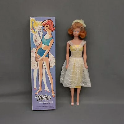 1962 Midge Barbie Doll 860 Titian Exc! W/Excellent Box!&Outfit • $50