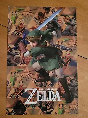 Legend Of Zelda Nintendo Promotional Double Sided 17x11 Inch Poster  Wrinkle • $9.95