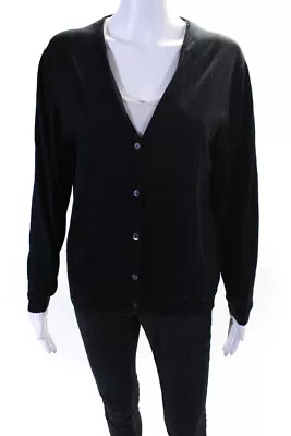 Malo Women's Long Sleeve Button Up Cardigan Sweater Black Size S • $41.49