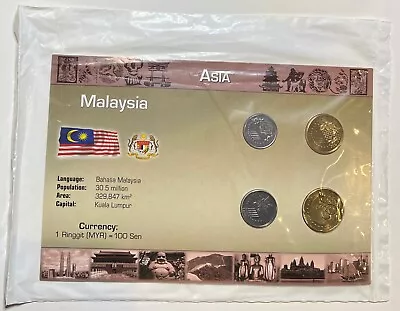 Asia - Malaysia Uncirculated 4 Pc Coin Set SEALED! • $9.99