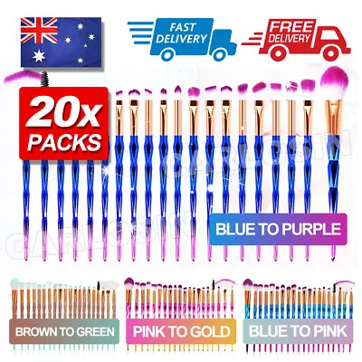 $9.35 • Buy 20X Professional Makeup Brush Set Foundation Powder Blusher Eyeshadow Blending