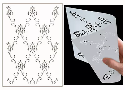 Lace STENCIL Victorian Allover Pattern Paint Wall Furniture Reusable Craft TE187 • £5.99