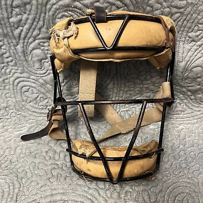 Vintage 1950’s Rawlings SB Catchers Mask Leather And Metal • $16.50