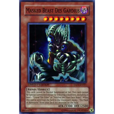 Masked Beast Des Gardius TAEV-ENSE1 Yu-Gi-Oh! Card Super Rare Limited Edition • £2.95