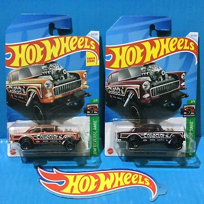 2x LOT 2024 HOT WHEELS C G CASE 55 CHEVY BEL AIR GASSER #63 DRAGSTER COLLECTOR • $10.74