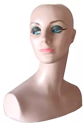 Vintage Female Mannequin Head Bust Store Counter Hat Wig Display 60’s • $425