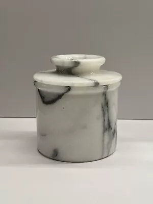 Marble Butter Dish Cover White And Black Butter Storage Crock Keeper  • $20