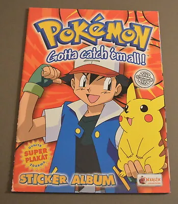 1999 Merlin Pokemon Empty Album Nintendo Poster Czech Language • $34.99